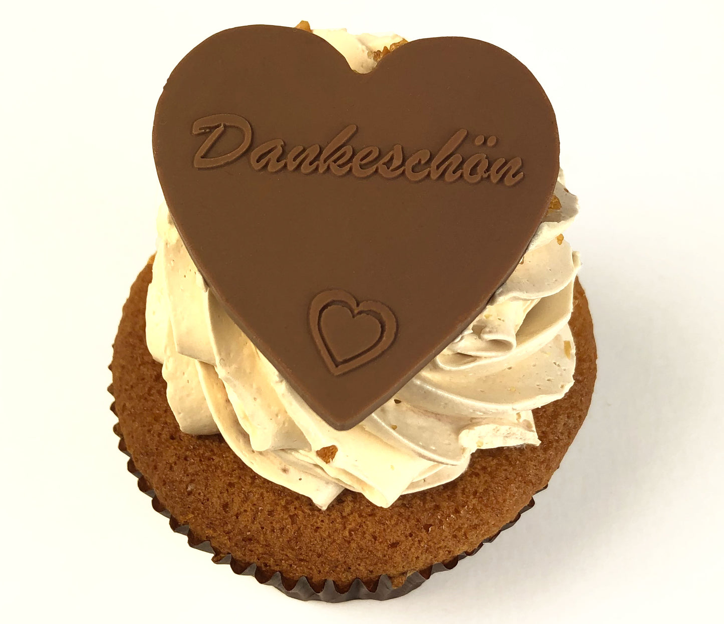 Dankeschön Schokoladenherzen – 12 St. aus Vollmilch-Schokolade – als Toppings für Kuchen, Brownies und Kekse, Teil des Süssigkeitsbuffets oder vernaschen