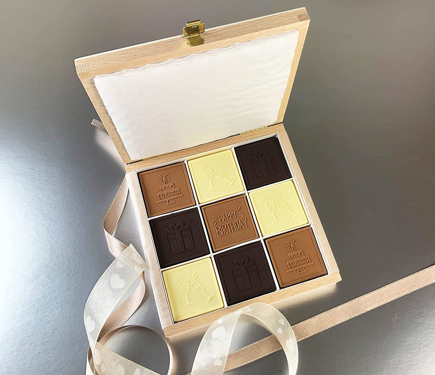 Schokoladen-Geburtstagsbox "Happy Birthday - Süße Überraschung"