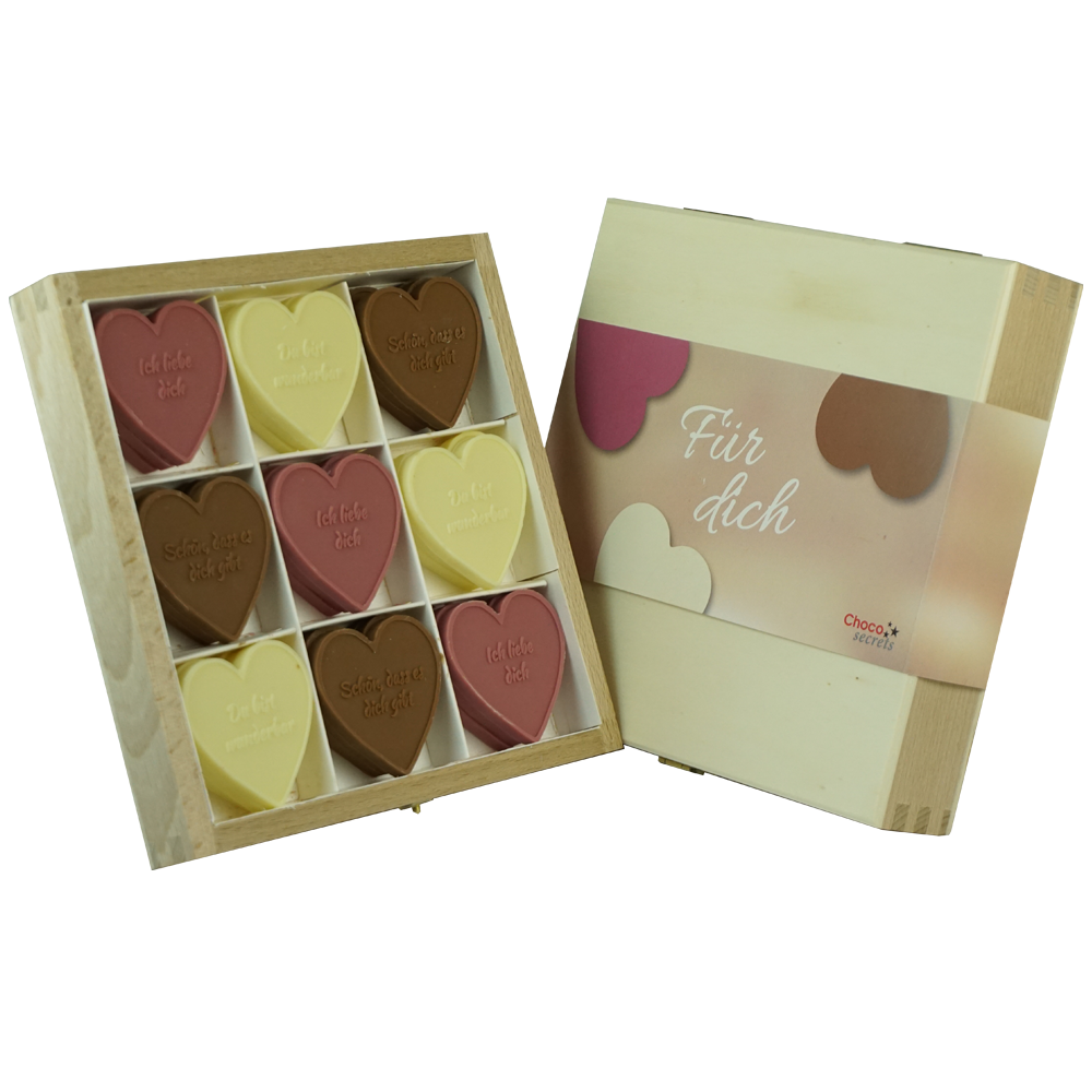 Schoko Herzen Box - Für Dich -