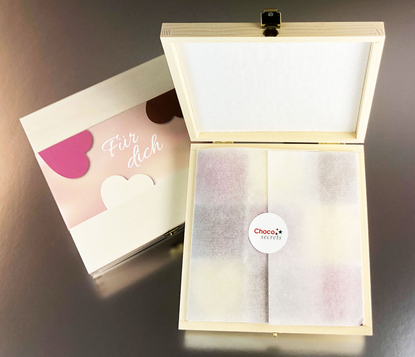 Schoko Herzen Box - Für Dich -