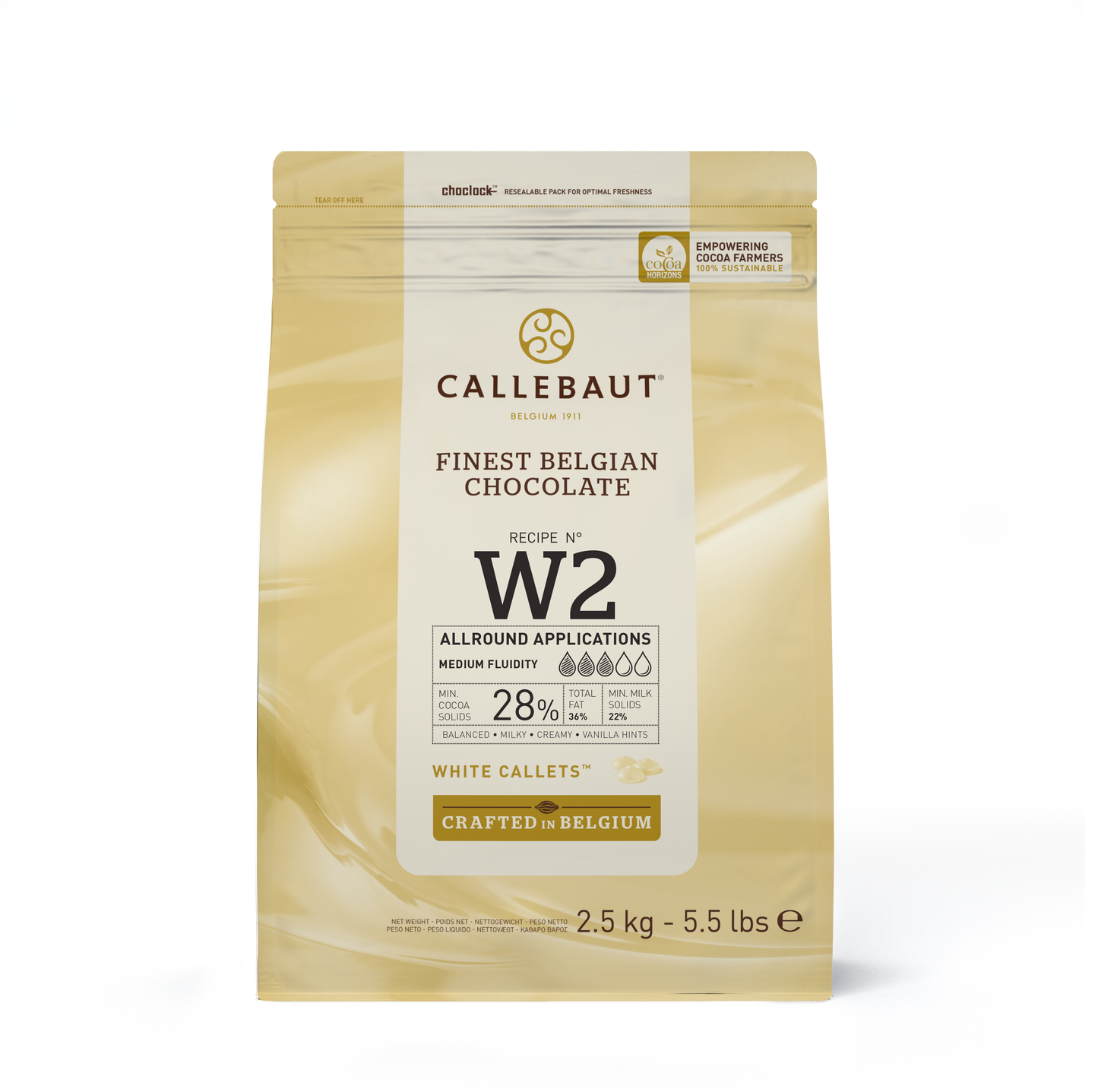 Callebaut W2 White Chocolate Couverture Callets 2.5 kg