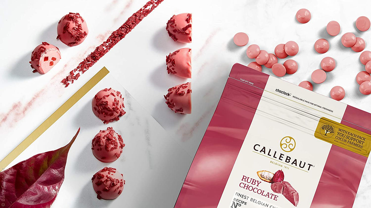 Callebaut Ruby RB2 - 32.8% feinste belgische Ruby-Schokoladenkuvertüre 10 kg