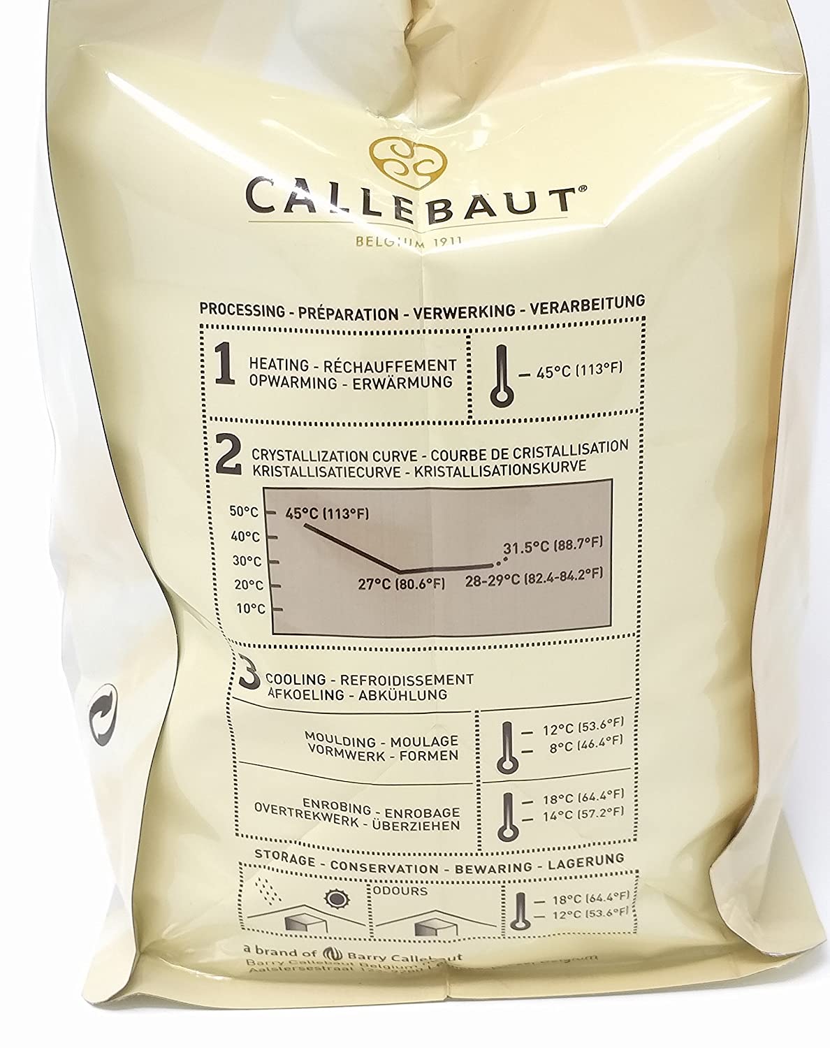 Callebaut W2 Weiße Schokoladenkuvertüre Callets 10 kg